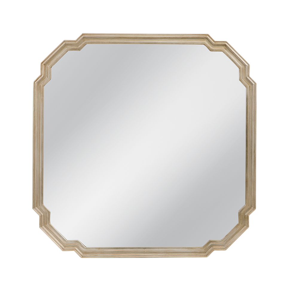 Bassett Mirror - Mimosa 38" Silver Geometric Wall Mirror - M5228 view 1