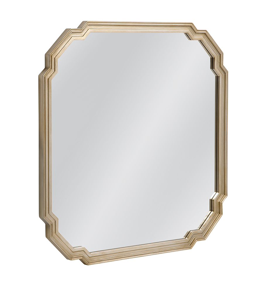 Bassett Mirror - Mimosa 38" Silver Geometric Wall Mirror - M5228 view 2