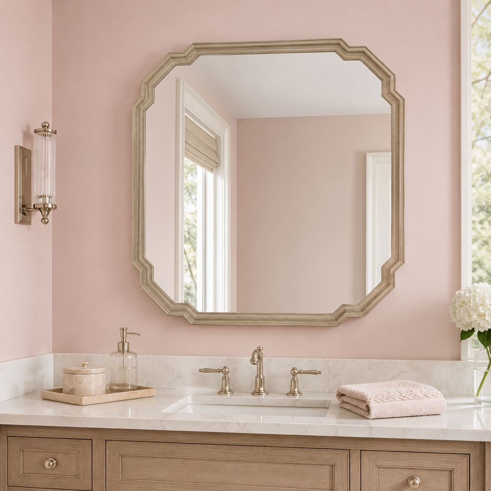Bassett Mirror - Mimosa 38" Silver Geometric Wall Mirror - M5228 view 5