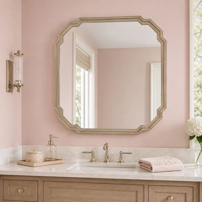 Bassett Mirror - Mimosa 38" Silver Geometric Wall Mirror - M5228 view 5