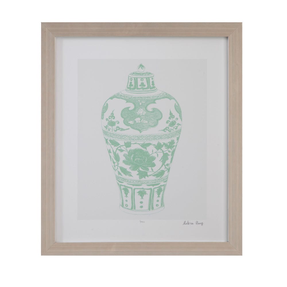 Bassett Mirror - Mint Vases I Framed Print in Green - 9902-264A view 1