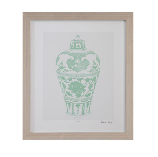 Bassett Mirror - Mint Vases I Framed Print in Green - 9902-264A view 1