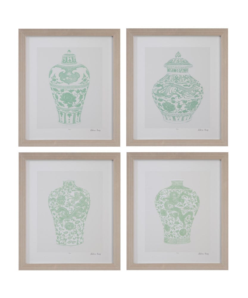Bassett Mirror - Mint Vases II Framed Print in Green - 9902-264B view 3