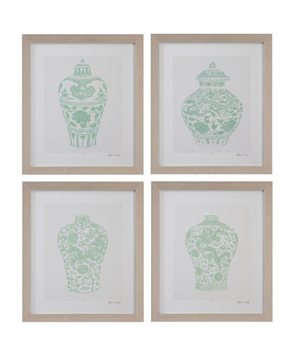 Bassett Mirror - Mint Vases II Framed Print in Green - 9902-264B view 3