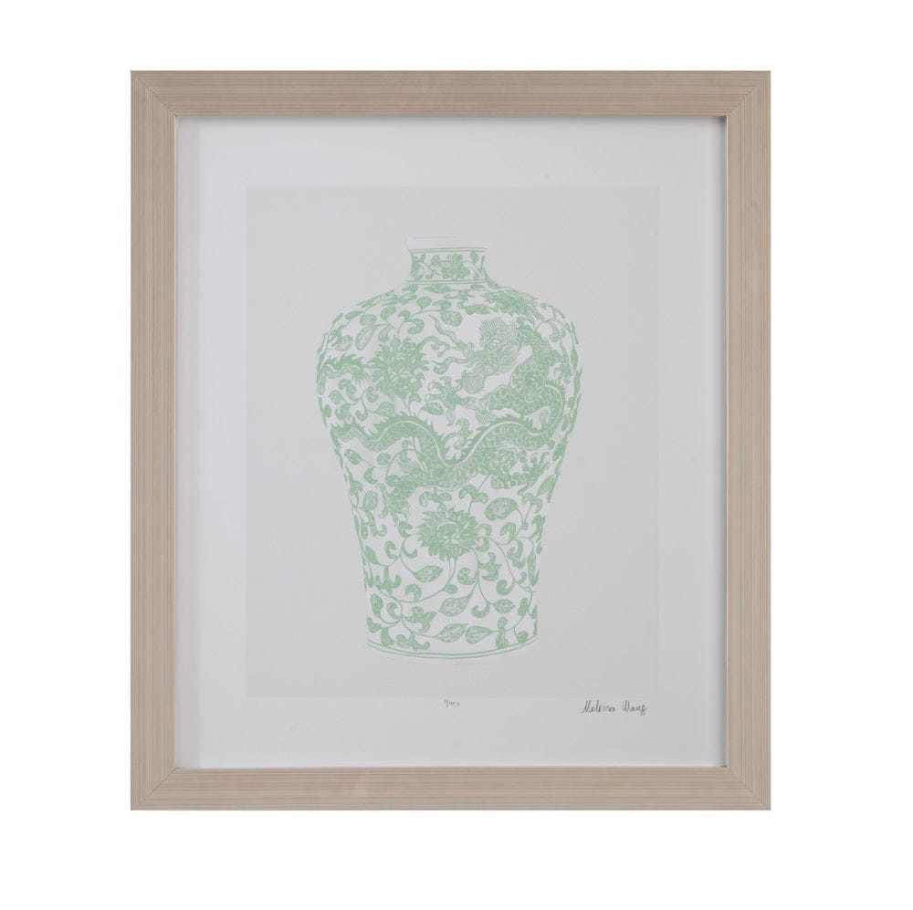 Bassett Mirror - Mint Vases III Framed Print in Green - 9902-264C view 1