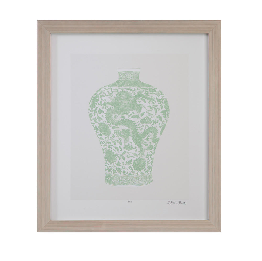 Bassett Mirror - Mint Vases IV Framed Print in Green - 9902-264E view 1