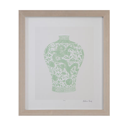 Bassett Mirror - Mint Vases IV Framed Print in Green - 9902-264E view 1