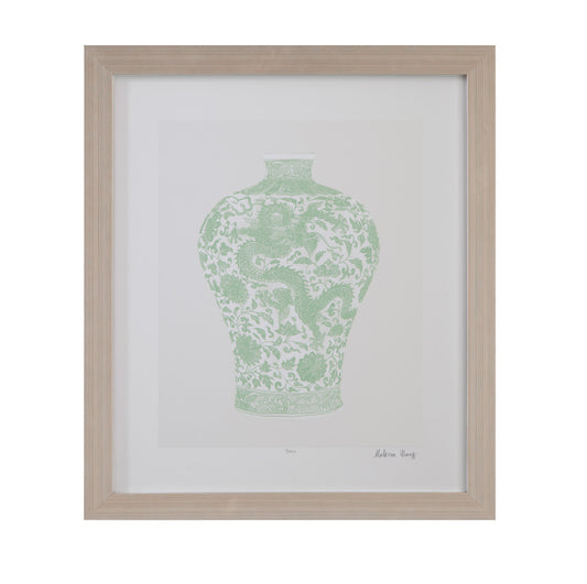 Bassett Mirror - Mint Vases IV Framed Print in Green - 9902-264E view 1