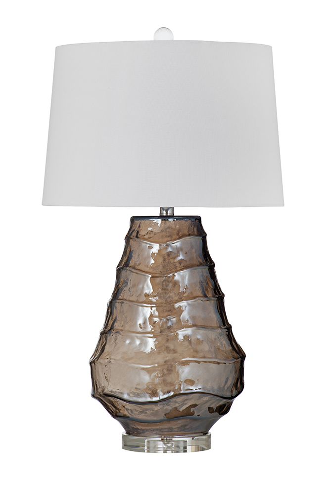 Bassett Mirror - Monaco 30" Gray Art Glass Table Lamp - L4490T view 1