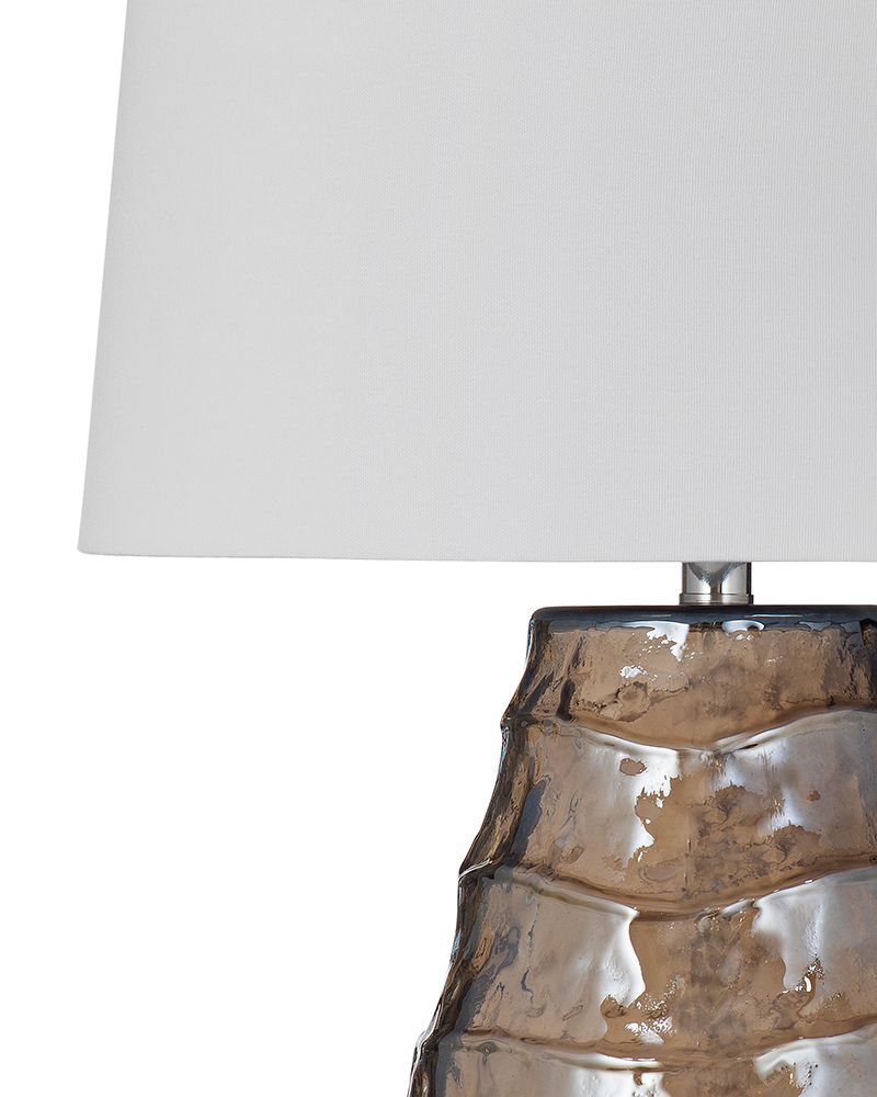Bassett Mirror - Monaco 30" Gray Art Glass Table Lamp - L4490T view 2