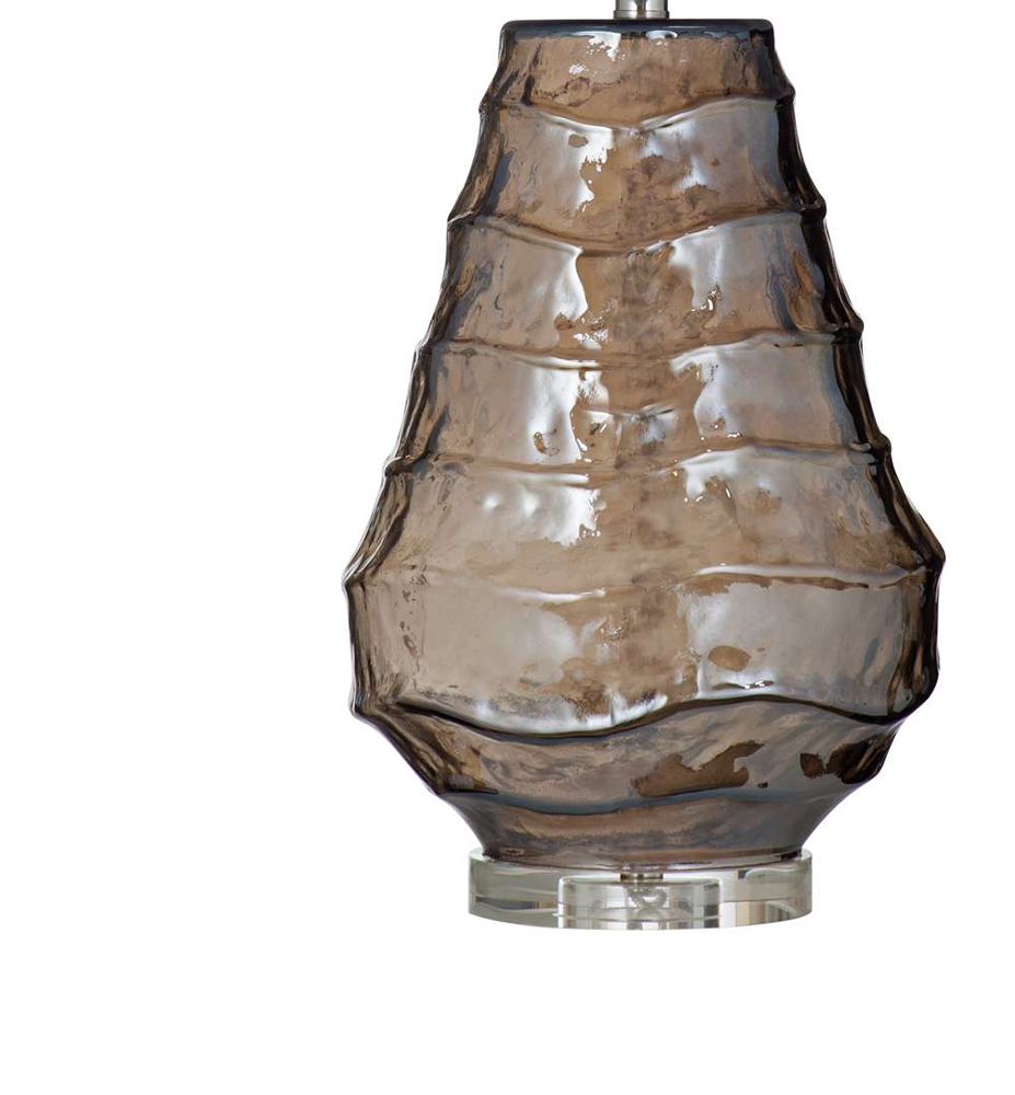 Bassett Mirror - Monaco 30" Gray Art Glass Table Lamp - L4490T view 3