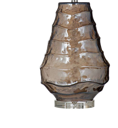 Bassett Mirror - Monaco 30" Gray Art Glass Table Lamp - L4490T view 3