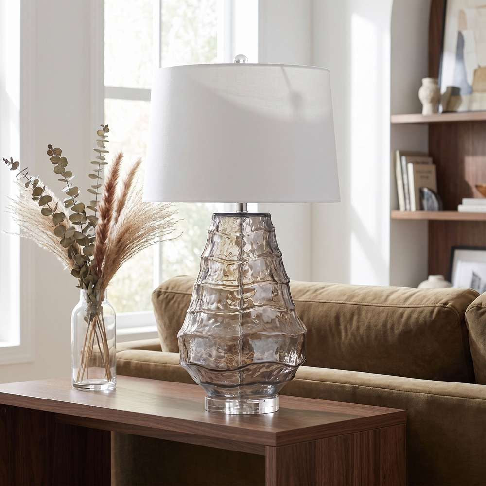 Bassett Mirror - Monaco 30" Gray Art Glass Table Lamp - L4490T view 5
