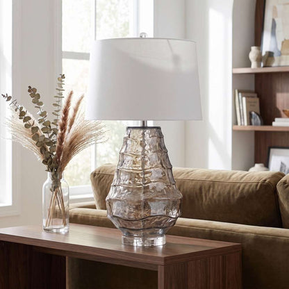 Bassett Mirror - Monaco 30" Gray Art Glass Table Lamp - L4490T view 5