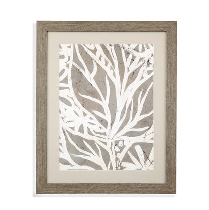 Bassett Mirror - Mudcloth Foliage II Framed Print in Rustic Gray Frame - 9902-002A view 1