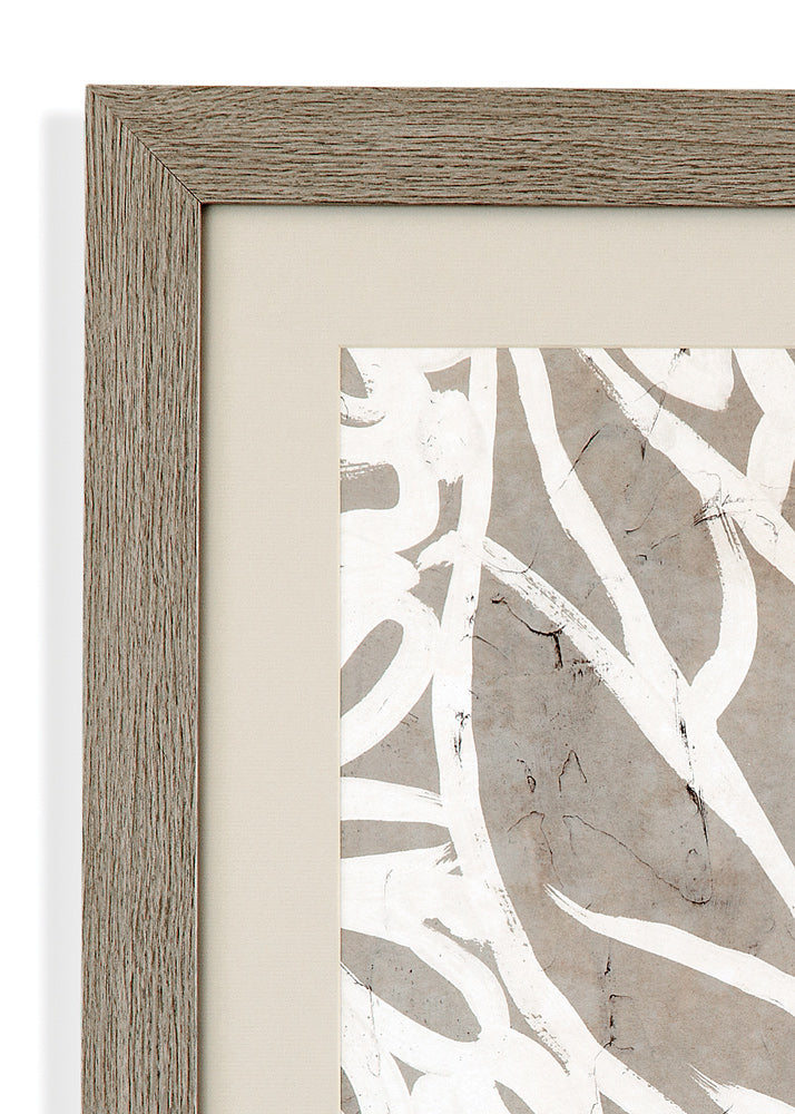 Bassett Mirror - Mudcloth Foliage II Framed Print in Rustic Gray Frame - 9902-002A view 2