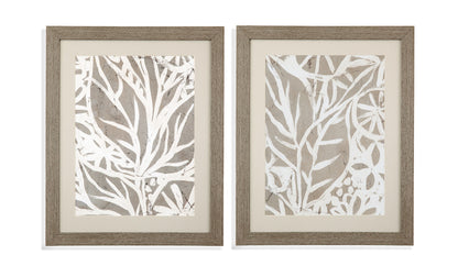 Bassett Mirror - Mudcloth Foliage II Framed Print in Rustic Gray Frame - 9902-002A view 3