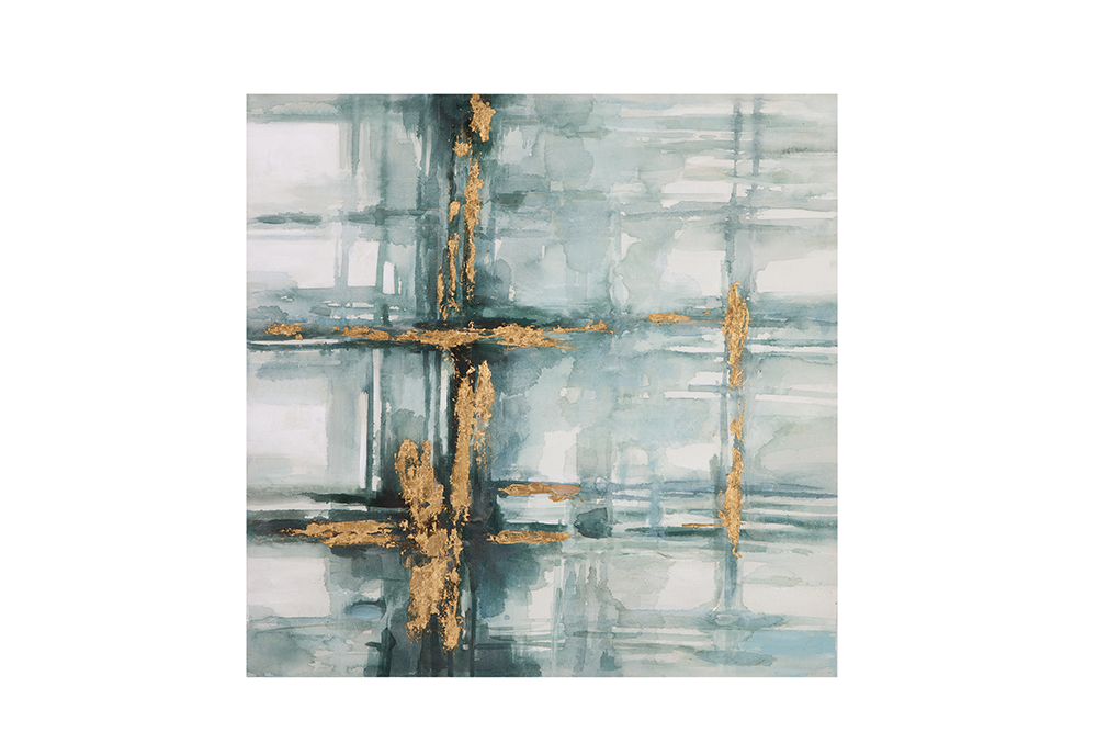 Bassett Mirror - Mulligan Blue Abstract Canvas Art - 7300-994 view 1