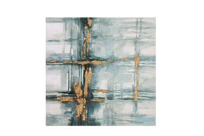 Bassett Mirror - Mulligan Blue Abstract Canvas Art - 7300-994 view 1