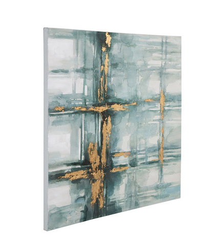 Bassett Mirror - Mulligan Blue Abstract Canvas Art - 7300-994 view 2