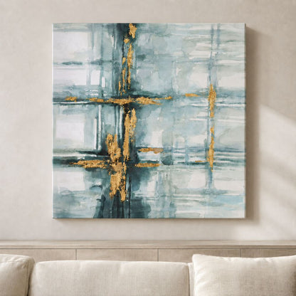 Bassett Mirror - Mulligan Blue Abstract Canvas Art - 7300-994 view 5