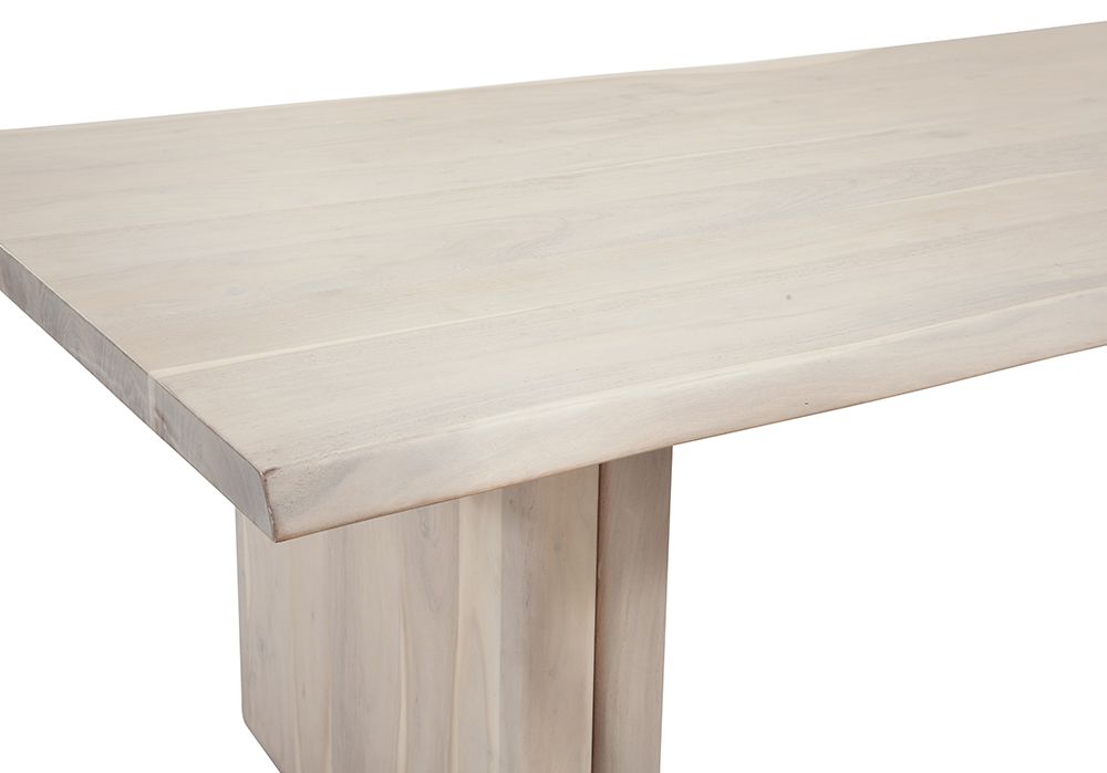 Bassett Mirror - Nadia 88" Whitewashed Mango Wood Dining Table - 6002-600B-T view 4