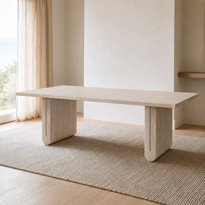 Bassett Mirror - Nadia 88" Whitewashed Mango Wood Dining Table - 6002-600B-T view 5