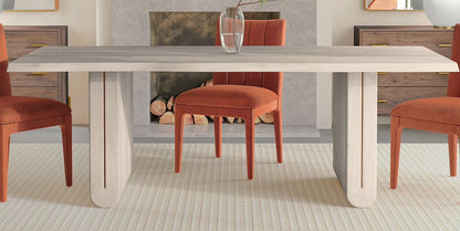 Bassett Mirror - Nadia 88" Whitewashed Mango Wood Dining Table - 6002-600B-T view 6
