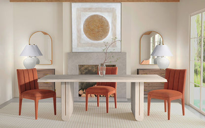 Bassett Mirror - Nadia 88" Whitewashed Mango Wood Dining Table - 6002-600B-T view 7