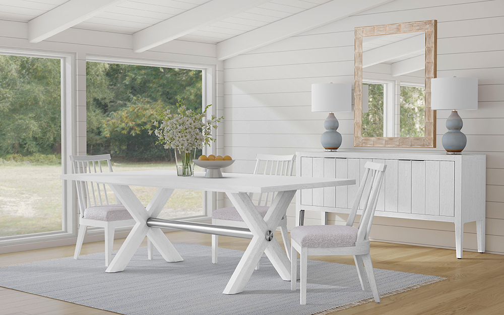 Bassett Mirror - Nadine 84" White Oak Dining Table - 9436-DR-600 view 7