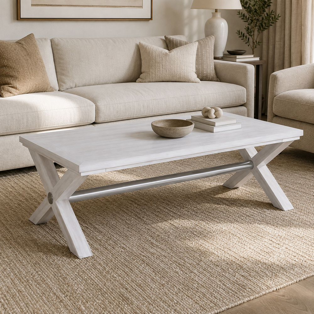 Bassett Mirror - Nadine White Oak Coffee Table - 9436-LR-100 view 5