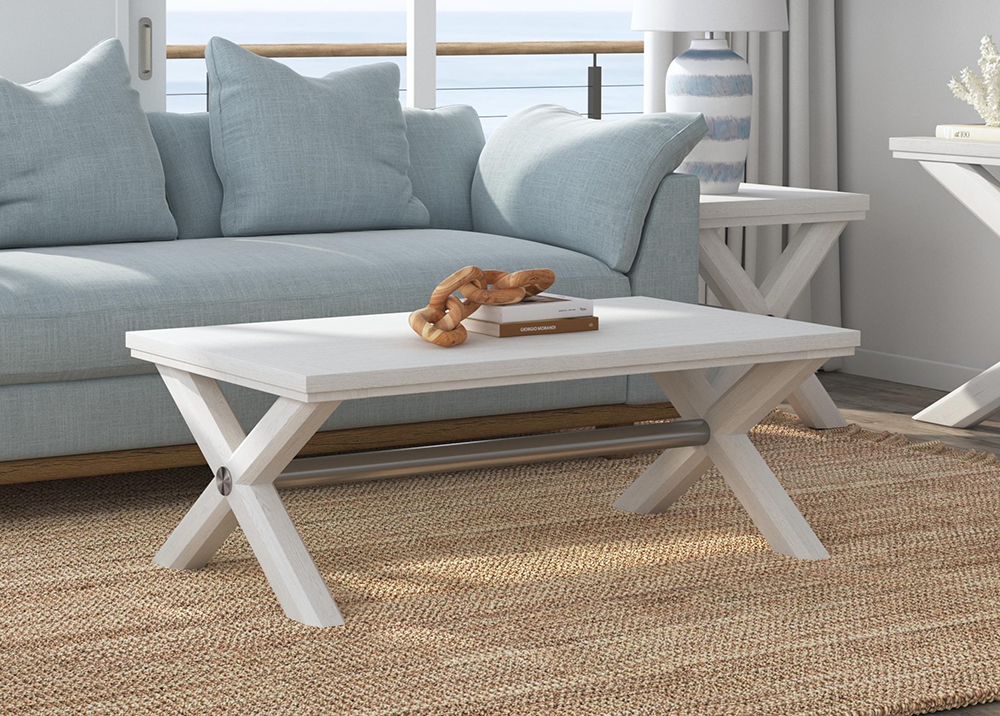 Bassett Mirror - Nadine White Oak Coffee Table - 9436-LR-100 view 6