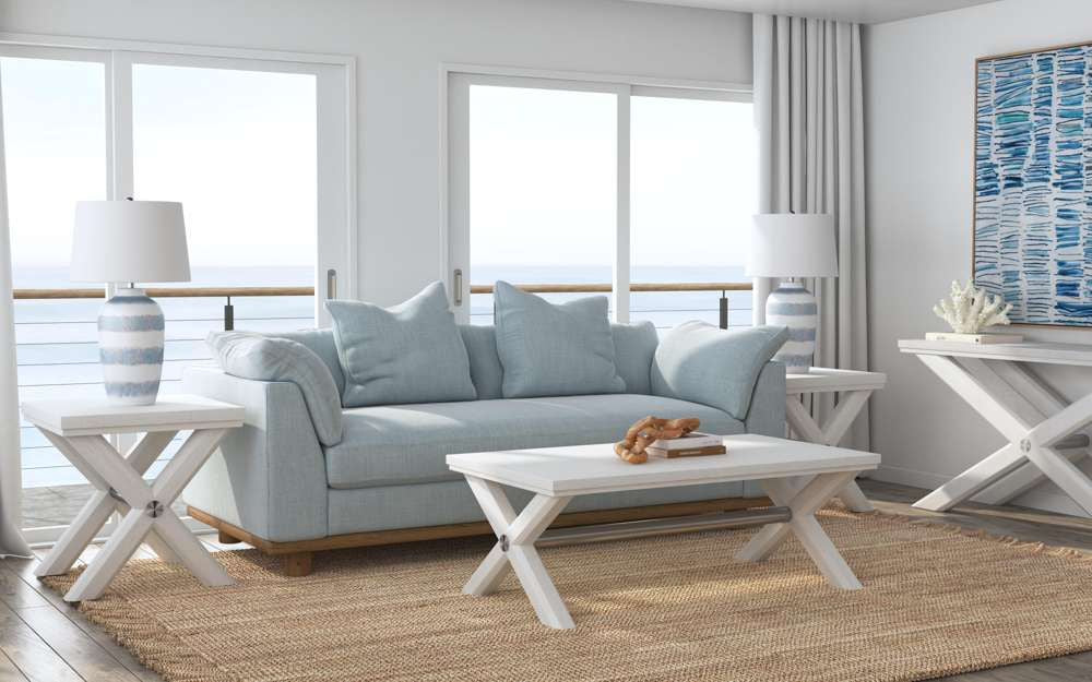 Bassett Mirror - Nadine White Oak Coffee Table - 9436-LR-100 view 7