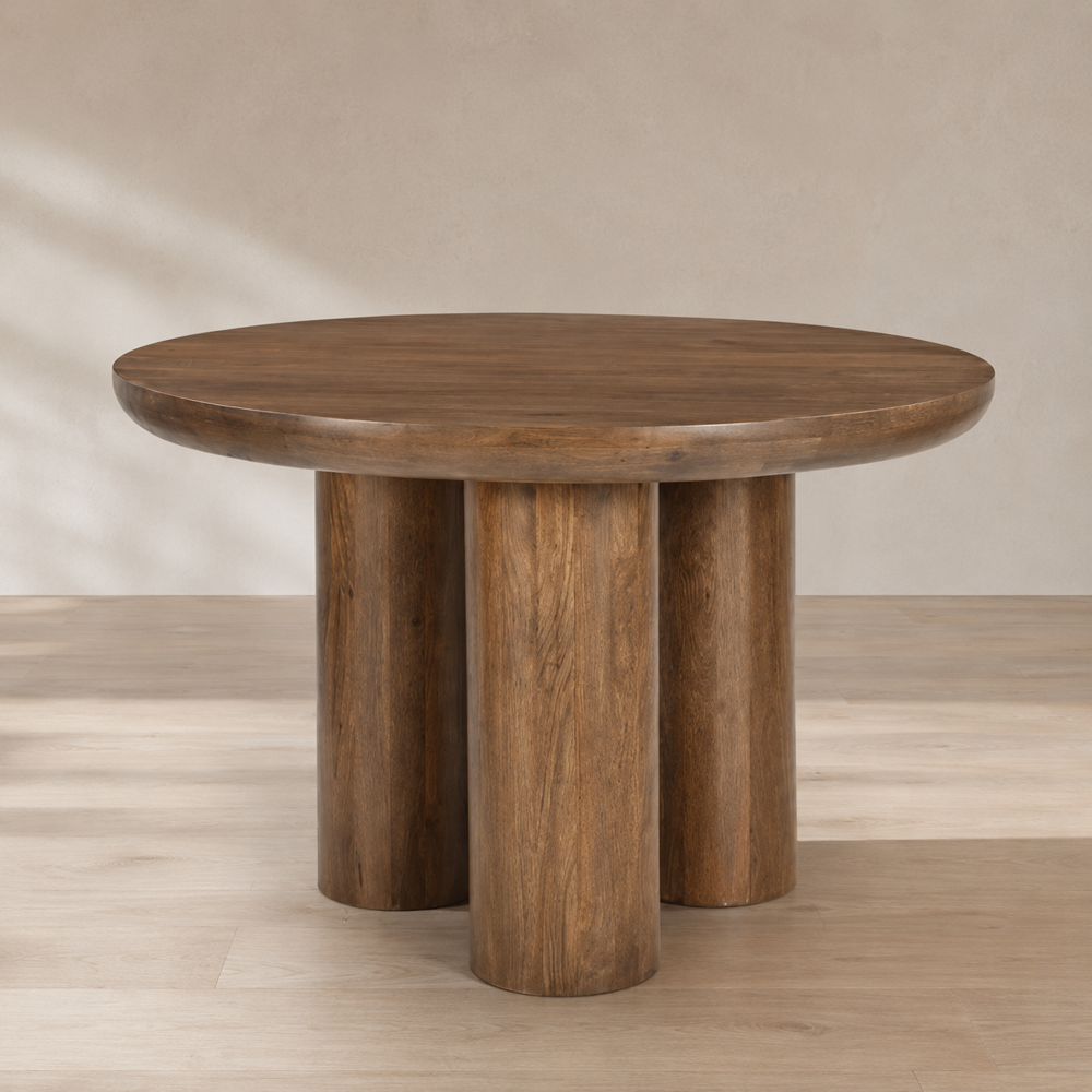 Bassett Mirror - Napa 52" Brown Mango Wood Round Dining Table - 5551-701B-T view 5