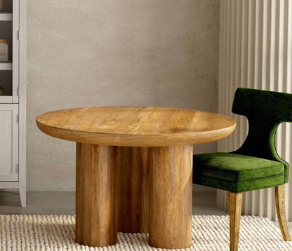 Bassett Mirror - Napa 52" Brown Mango Wood Round Dining Table - 5551-701B-T view 6