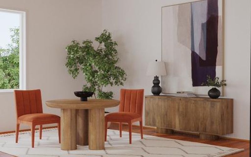 Bassett Mirror - Napa 52" Brown Mango Wood Round Dining Table - 5551-701B-T view 9