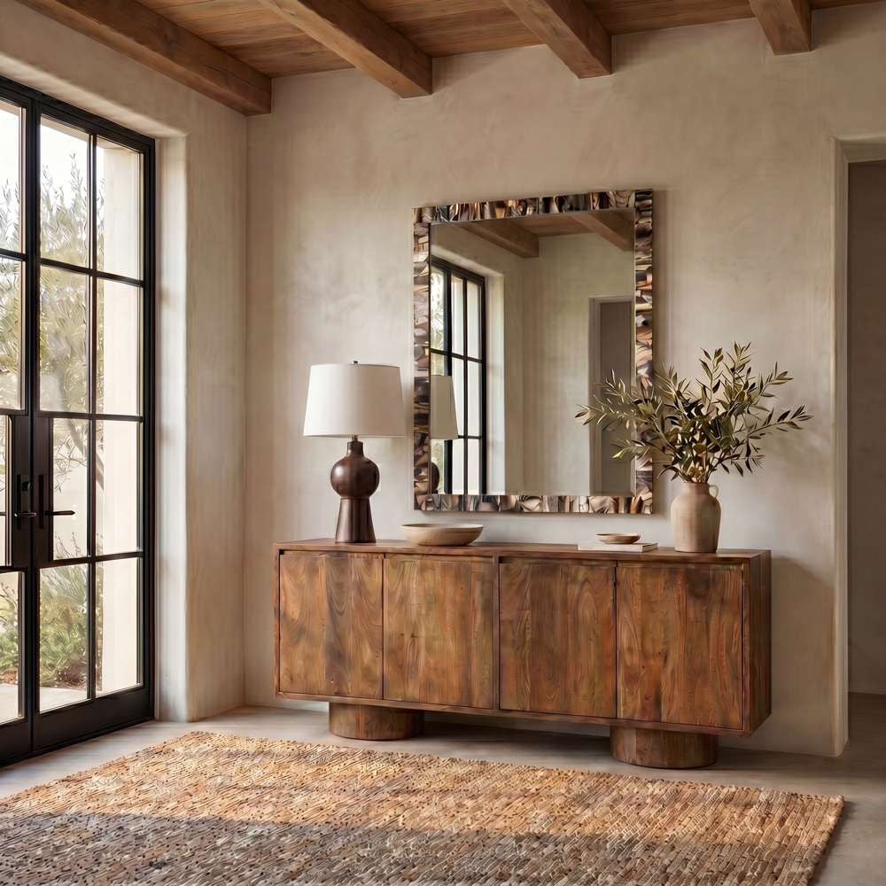 Bassett Mirror - Napa 72" Brown Mango Wood Storage Cabinet - 5551-DR-576 view 7