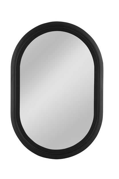 Bassett Mirror - Nash 44" Matte Black Oval Wall Mirror - M5080 view 1