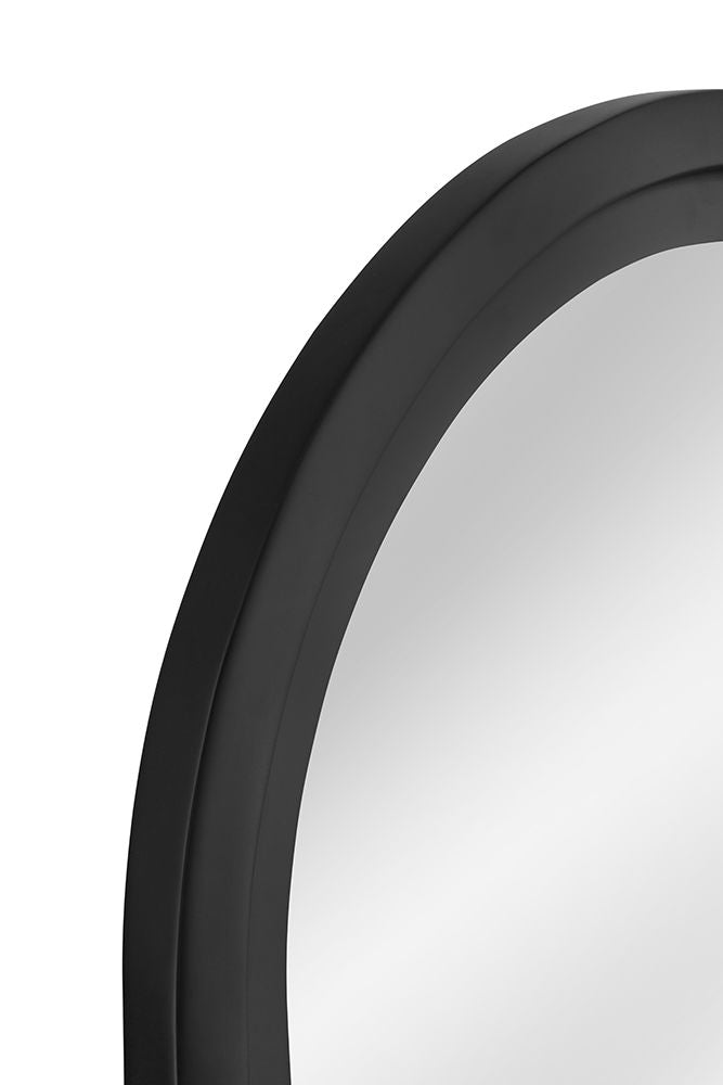 Bassett Mirror - Nash 44" Matte Black Oval Wall Mirror - M5080 view 3