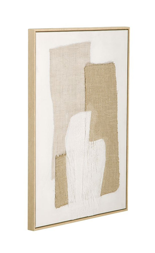 Bassett Mirror - Natural Balance Neutral Abstract Framed Canvas - 7301-117 view 2