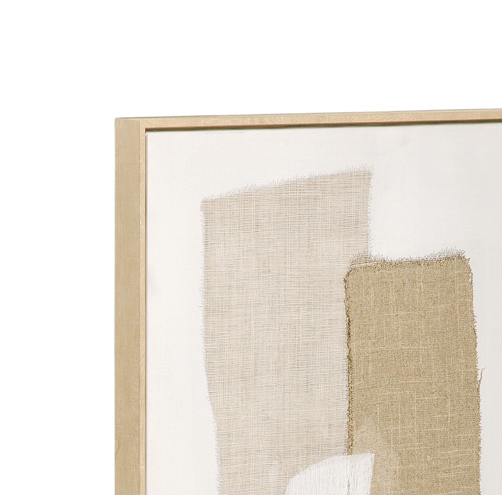 Bassett Mirror - Natural Balance Neutral Abstract Framed Canvas - 7301-117 view 3