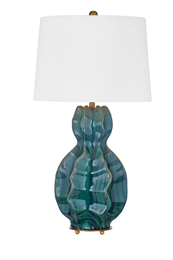 Bassett Mirror - Nerith 29" Blue-Green Ceramic Table Lamp - L4804T view 1