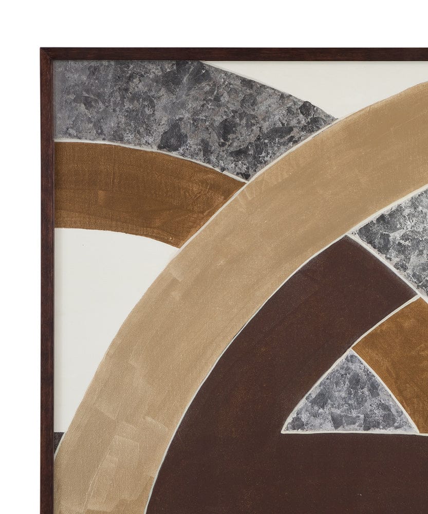 Bassett Mirror - Neutral Geometry Framed Print Set of 2 in Brown - 9902-289-000 view 2