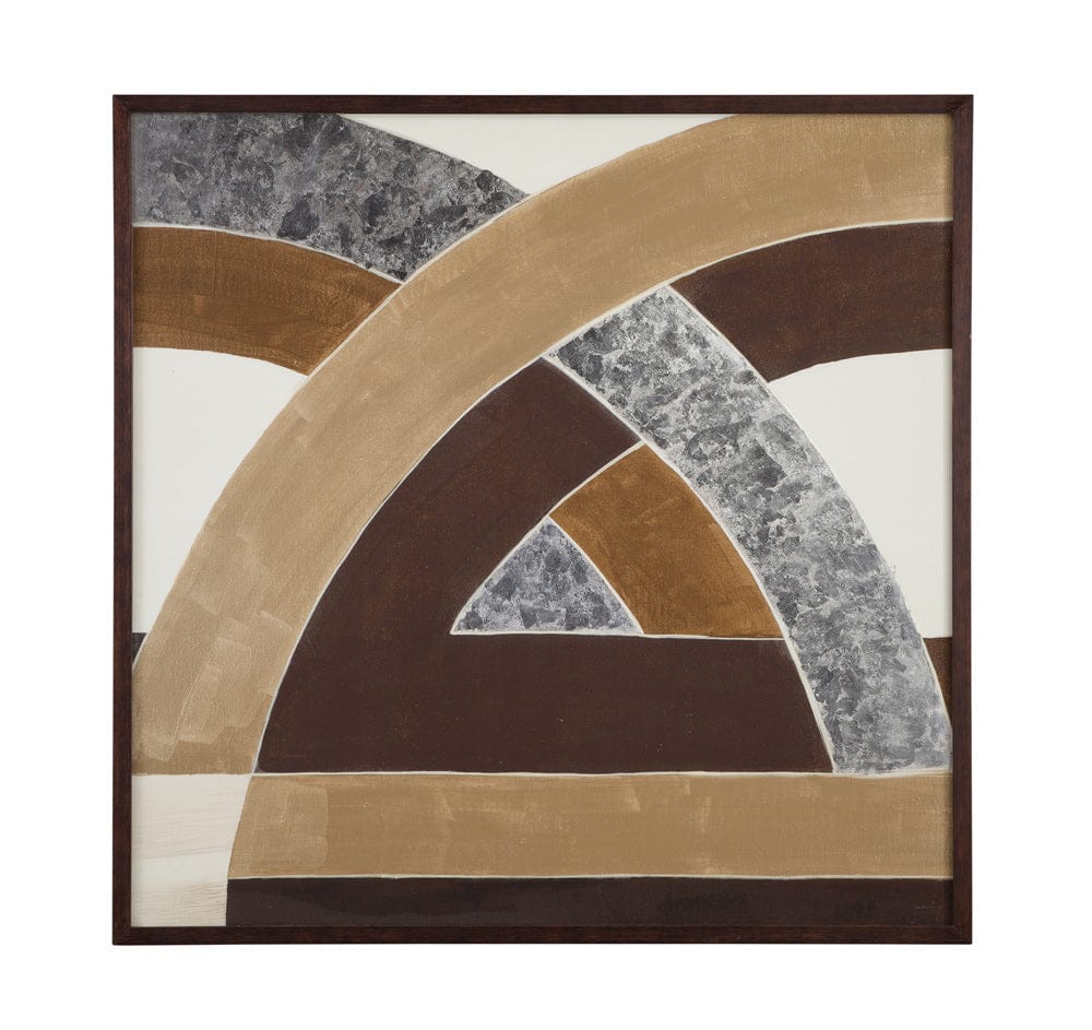 Bassett Mirror - Neutral Geometry I Framed Print in Brown - 9902-289A view 1