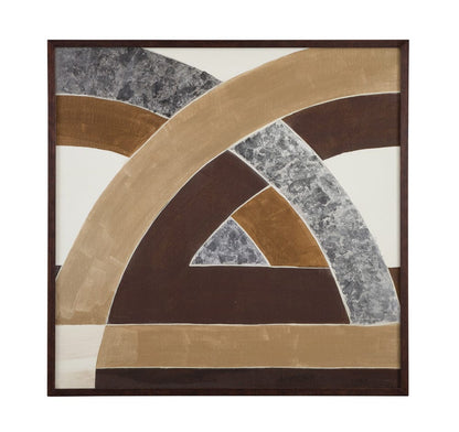 Bassett Mirror - Neutral Geometry I Framed Print in Brown - 9902-289A view 1