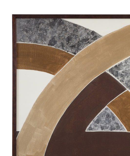 Bassett Mirror - Neutral Geometry I Framed Print in Brown - 9902-289A view 2