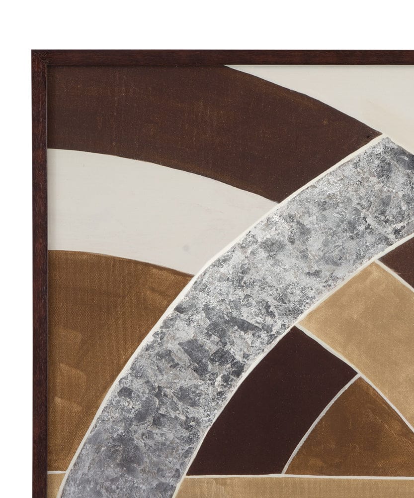 Bassett Mirror - Neutral Geometry II Framed Print in Brown - 9902-289B view 2