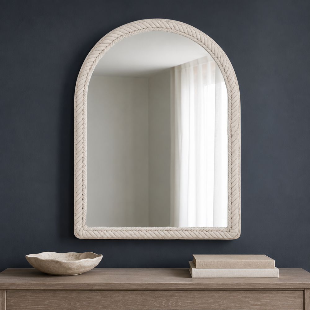 Bassett Mirror - Nichols 44" White Arched Wall Mirror - M5124 view 5