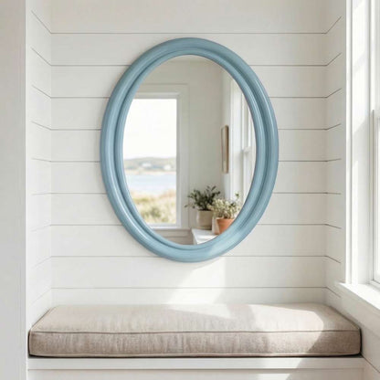 Bassett Mirror - Nobreck 36" Blue Oval Wall Mirror - M5290 view 5