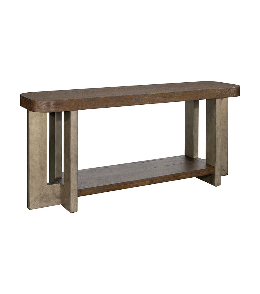 Bassett Mirror - Nova 68" Cerused Charcoal Oak Console Table - 6021-LR-400 view 1